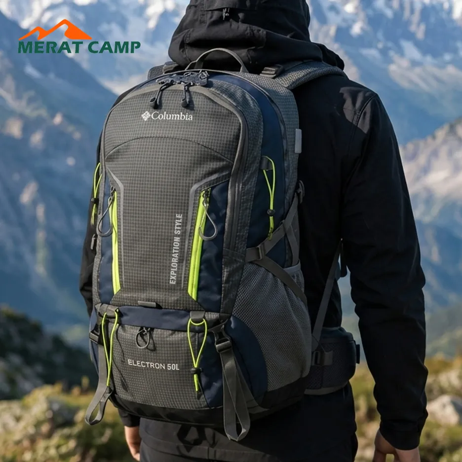 کوله پشتی 50 لیتری کلمبیا مدل الکترون (Columbia Electron 50L)  در طبیعت رنگ طوسی