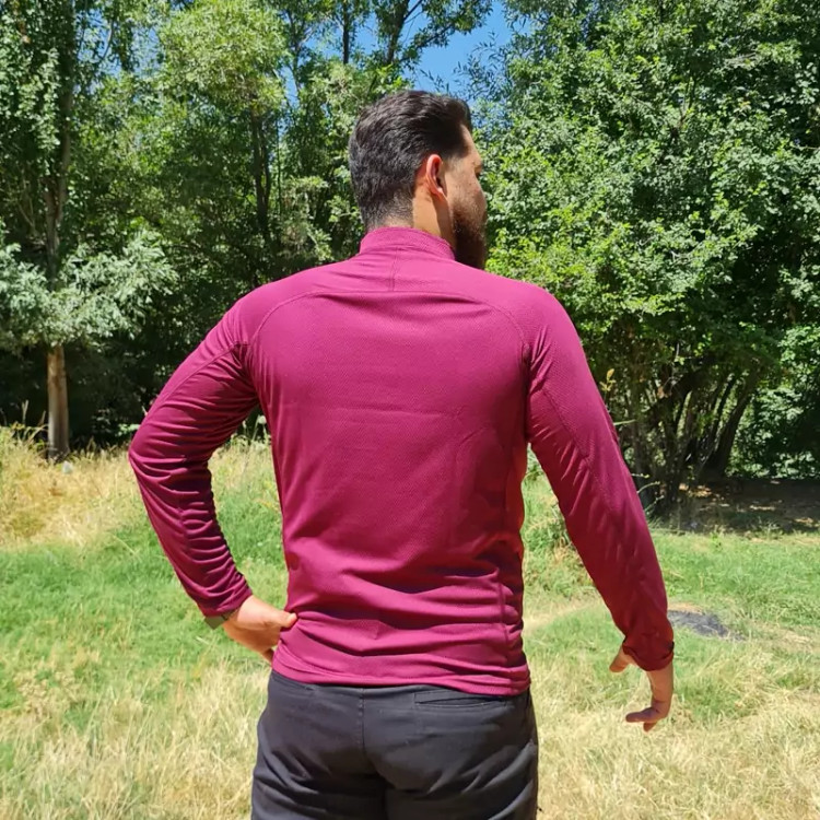 تیشرت نیم زیپ کوهنوردی آستین بلند