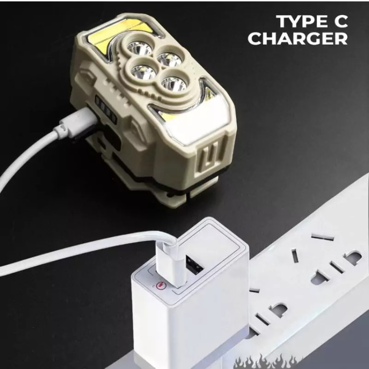 چراغ پیشانی COB+4 led مدل HX-815