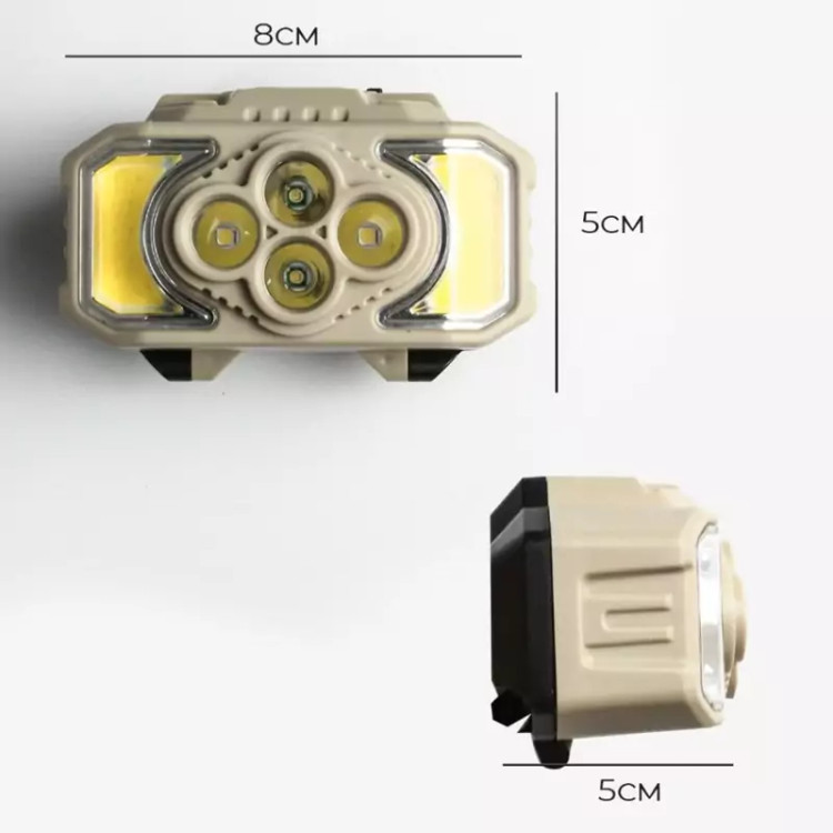 چراغ پیشانی COB+4 led مدل HX-815