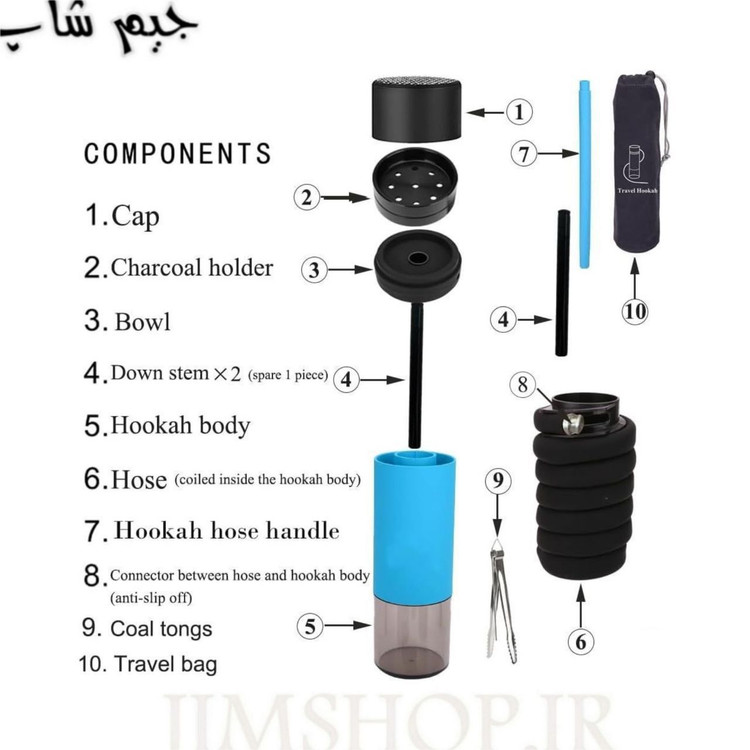 قلیان مسافرتی و داخل ماشین برند HOOKAH