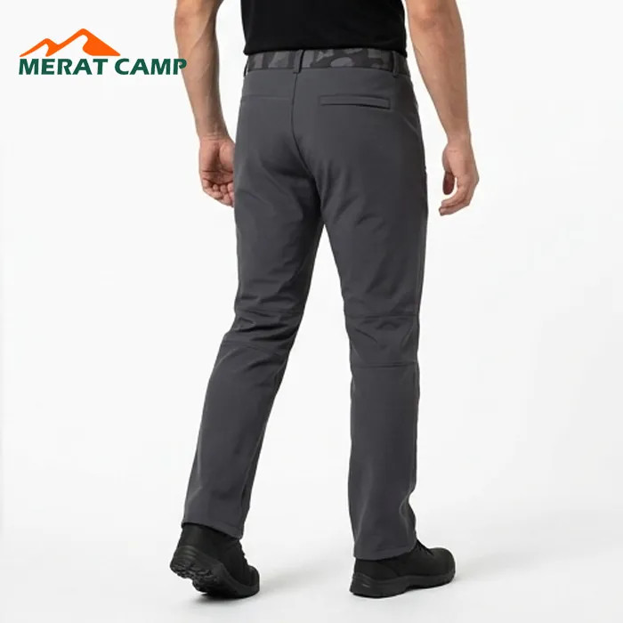 خرید شلوار کوهنوردی کلمبیا مدل Softshell داخل پلار رنگ طوسی نما از پشت