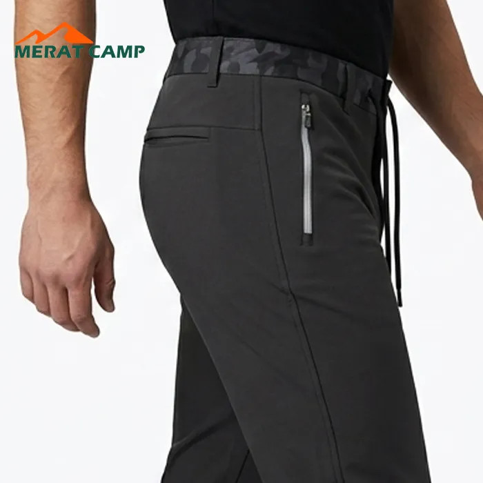 خرید شلوار کوهنوردی کلمبیا مدل Softshell داخل پلار رنگ طوسی نما از نزدیک