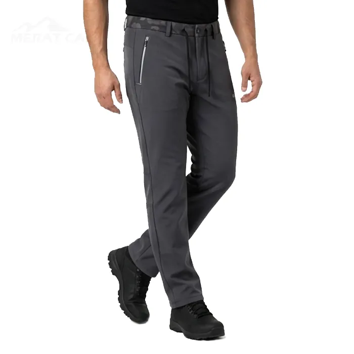 خرید شلوار کوهنوردی کلمبیا مدل Softshell داخل پلار رنگ طوسی نما از 3 رخ